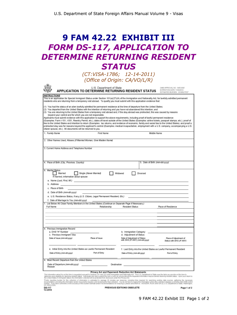 Green Card Application  Form