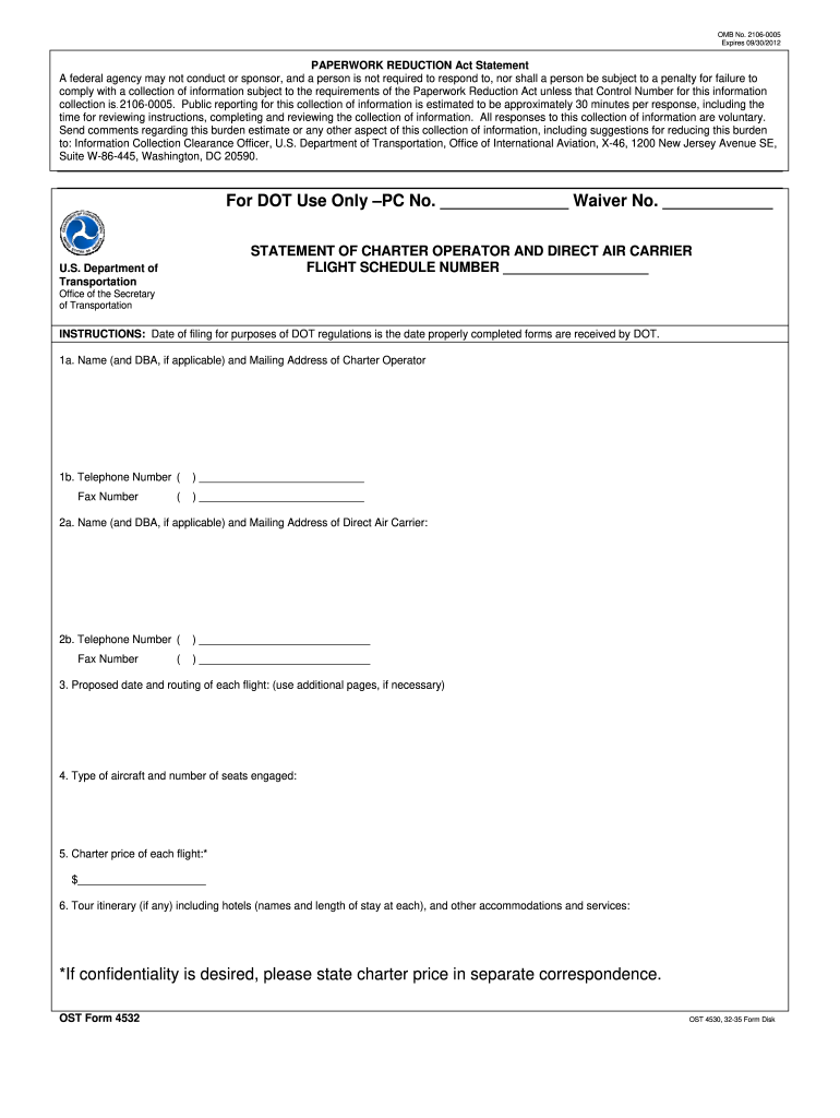 Dot Ost Form 4532