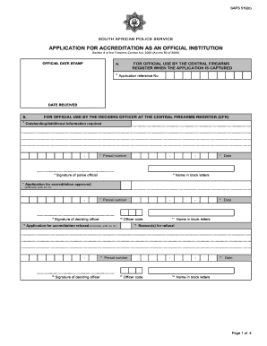 Saps Application Form