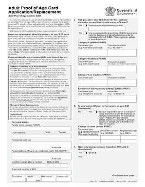  Proof of Age Card Victoria Application Form 2012