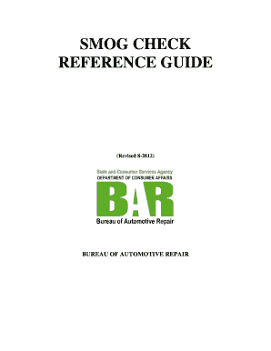 Smog Check Reference Guide  Form