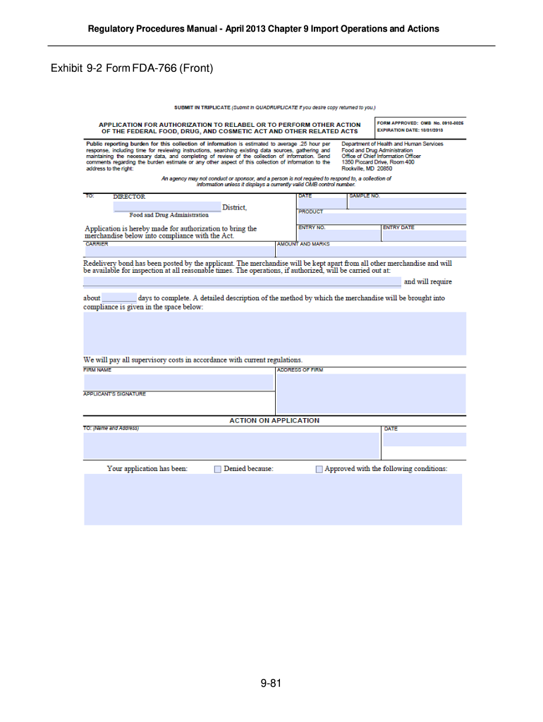  Fda 766 2013-2024