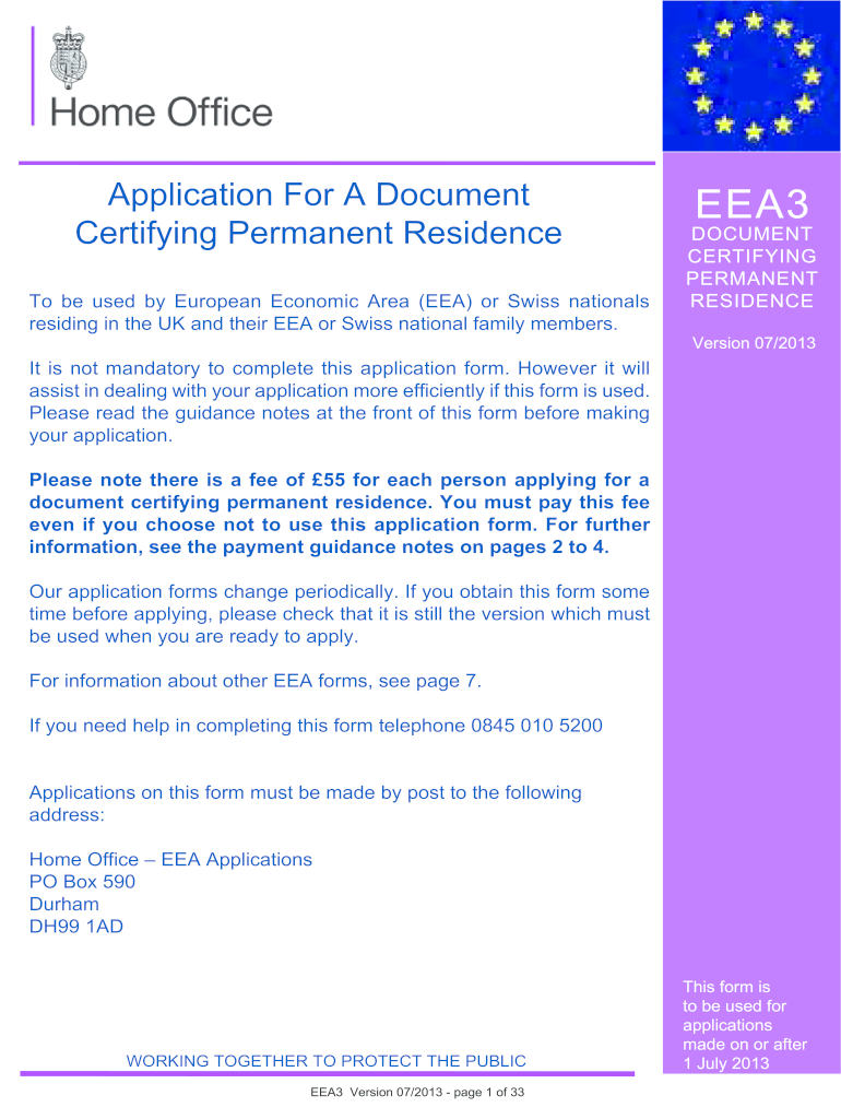  Eea3 Application Form 2013-2024