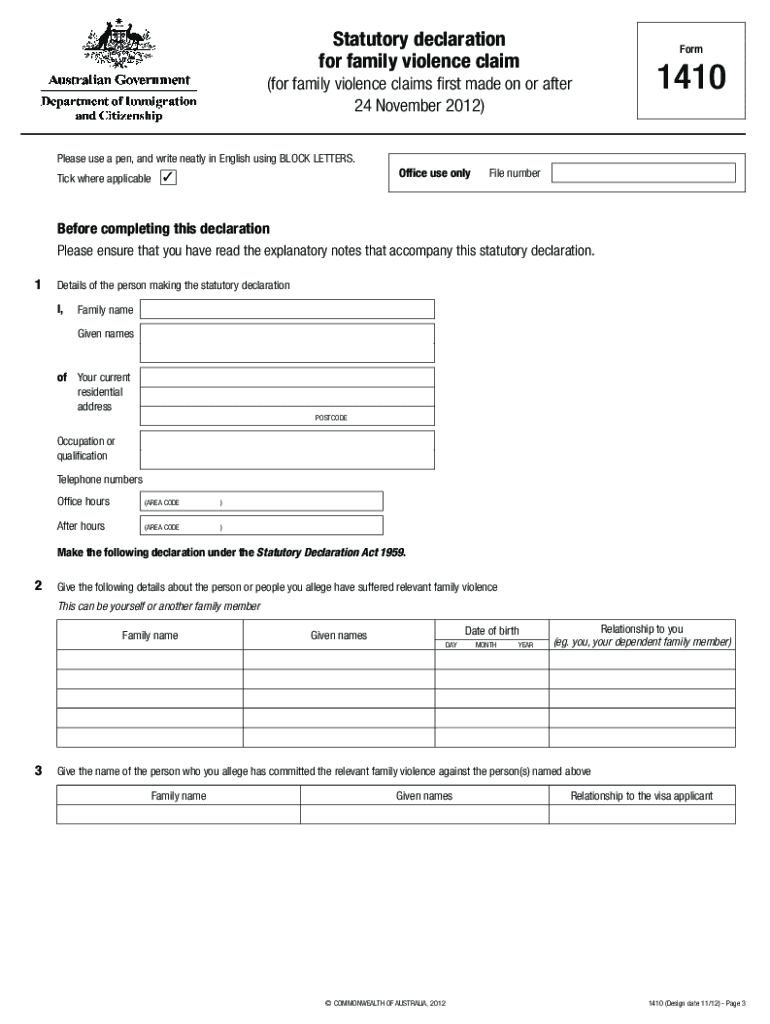 Get and Sign Form 1410
