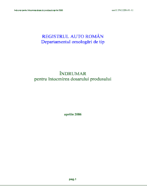 Indrumar Pentru Intocmirea Dosarului Produsului Form