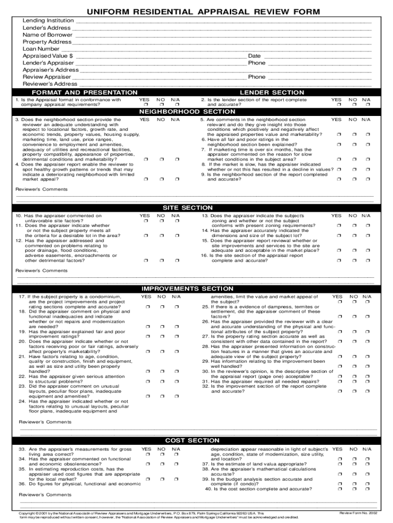 Commercial Real Estate Evaluation Form