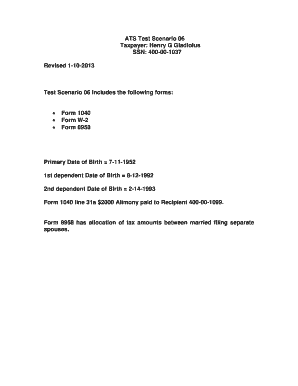 Example of Completed Form 8958