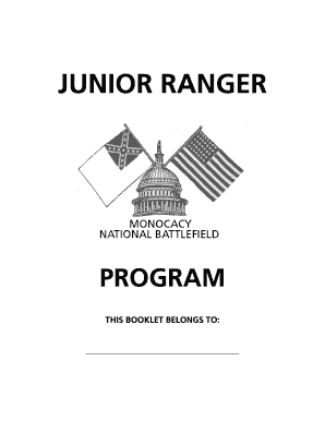 Junior Ranger Booklet PDF  Form