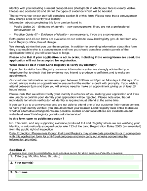 Id1 Land Registry  Form