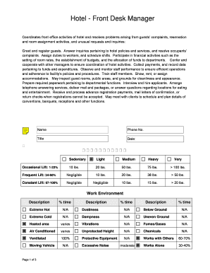 Hotel Employee Performance Appraisal Sample