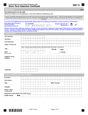 Short Term Detention Certificate Where Tp Print Form