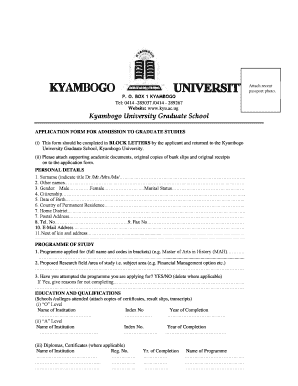 Kyambogo University Admissions 22  Form