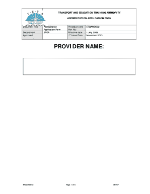 Teta Accreditation Check  Form