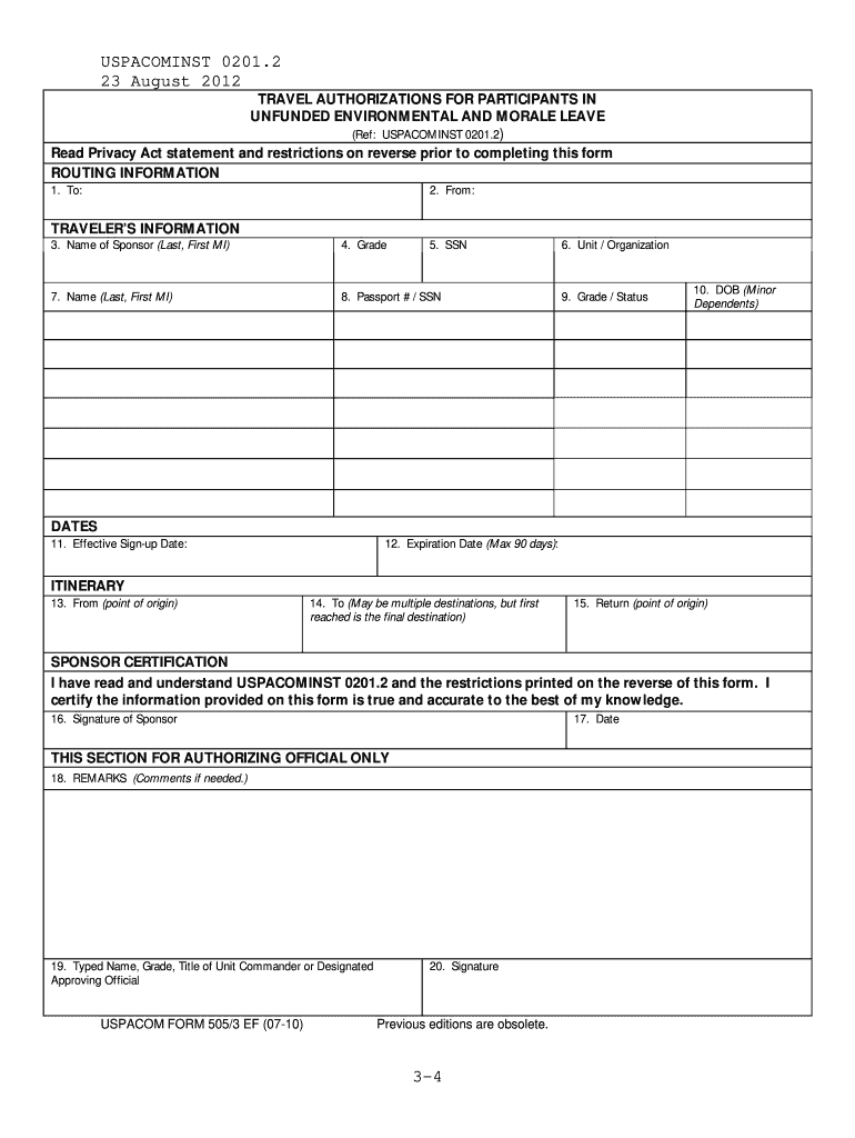  Uspacom Form 505 3 2010-2024