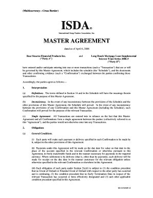 Isda Master Agreement  Form