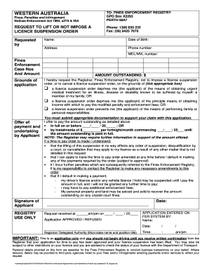 Fines Enforcement  Form