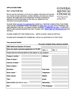 Plab 1 Answer Sheet PDF  Form