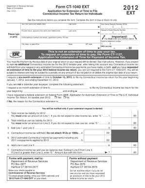 Ct1040ext Form