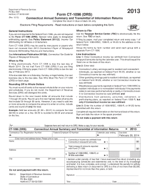 Ct 1096 Fillable Form