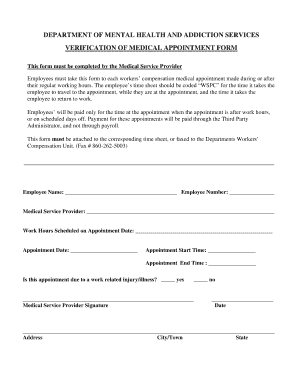 Appointment Verification Form