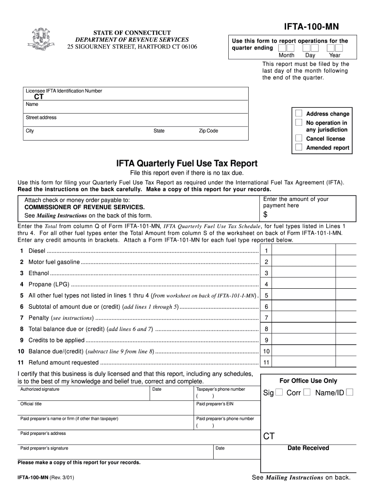 Ct Ifta 100 Form