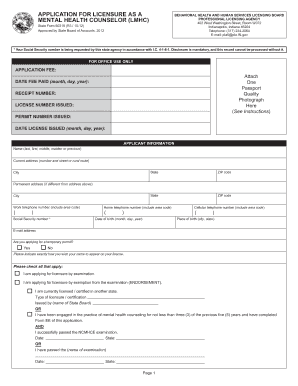 State Form 50319 Lmhc