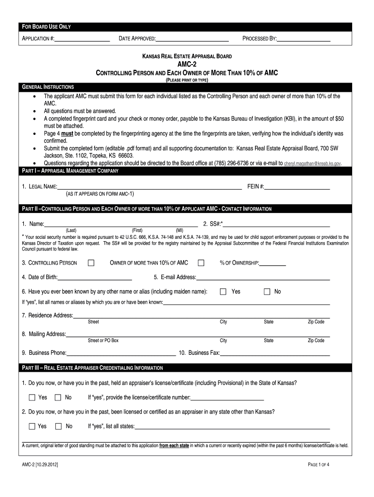 Controlling PersonOwner Form  Kansas Gov  Kansas