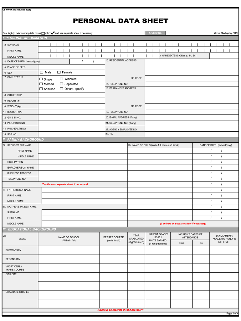 Pds 2005 2024 Form Fill Out And Sign Printable Pdf Template