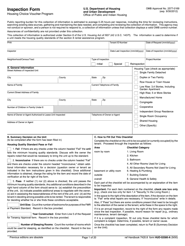  Hud Form 52580 a 2015