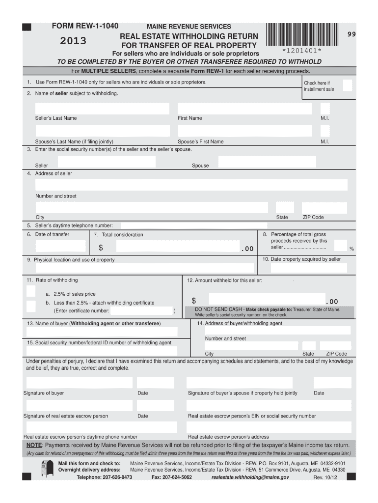 Maine Form Rew 1 1040