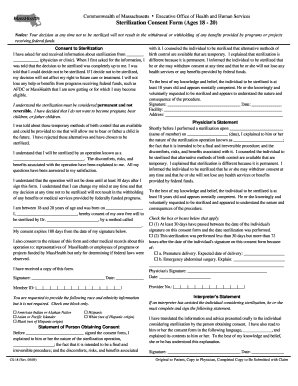 Masshealth Sterilization Consent Form