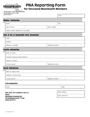 Masshealth Deceased Pna  Form