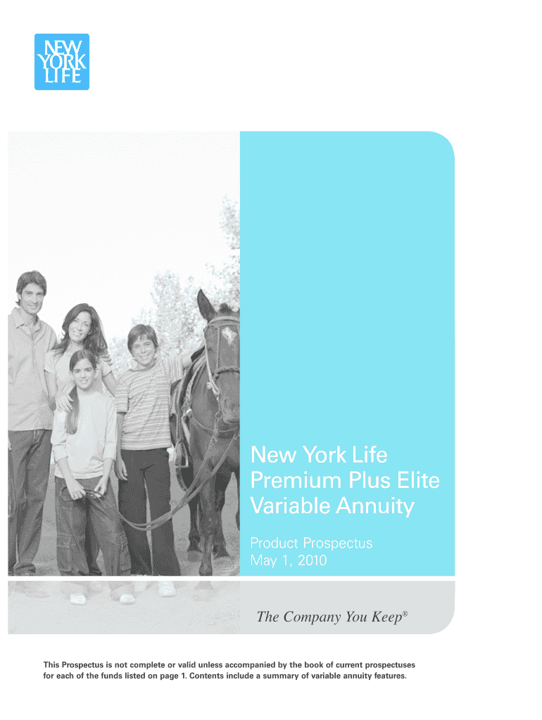 Premium Plus Variable Annuity 2010-2025