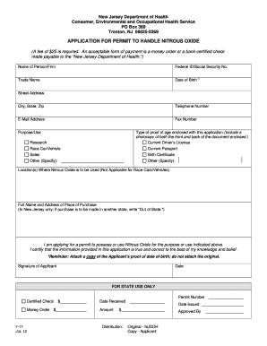  Nitrous Oxide New Jersey Form 2012-2024