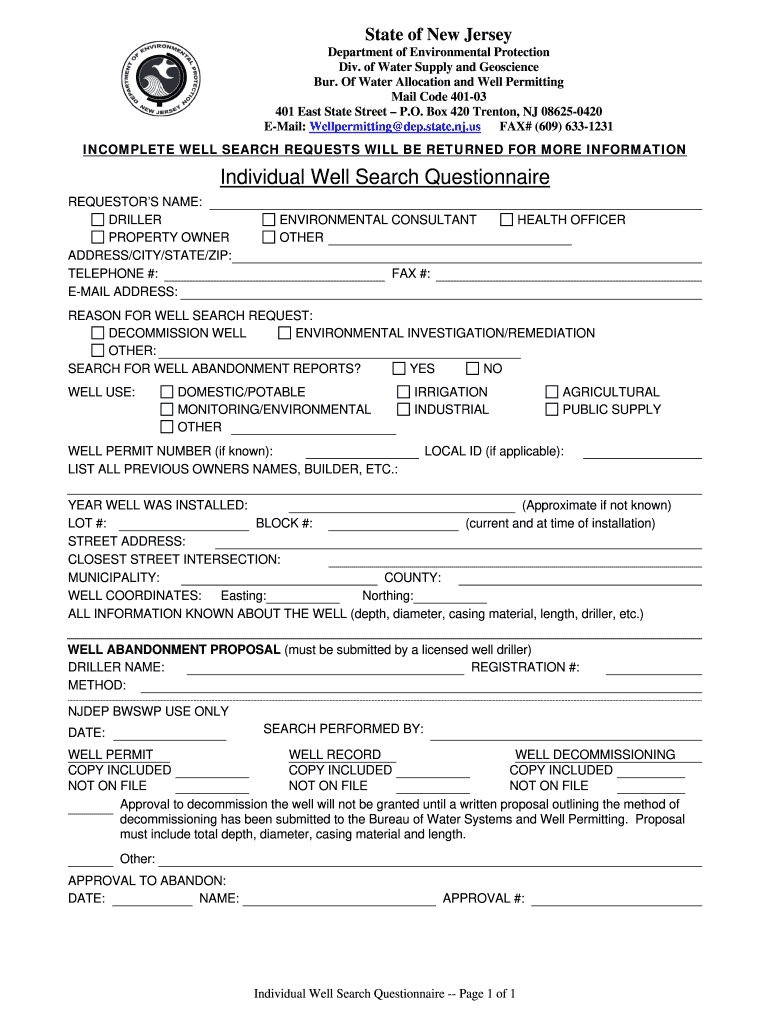 Nj Petit Juror Questionnaire  Form