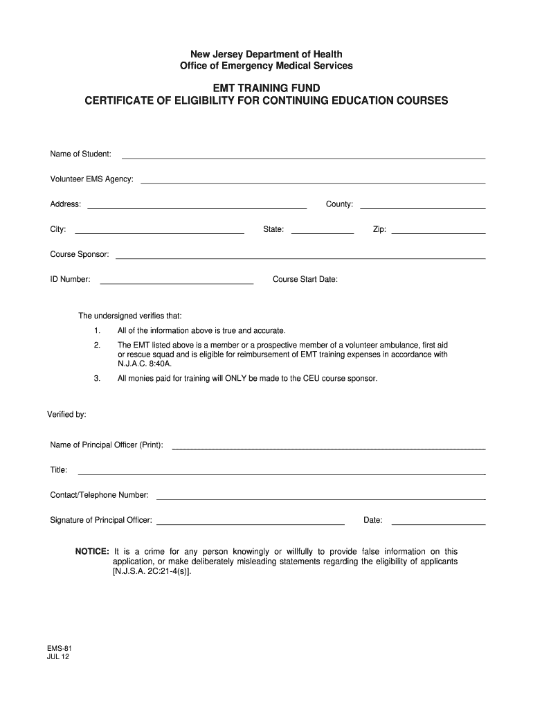 Nj Training Fund Form