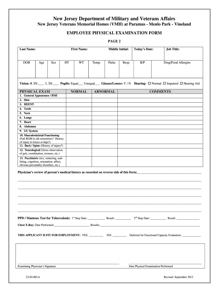 Physical Exam Form Template from www.signnow.com