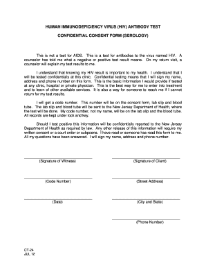 Hiv Consent Form Template