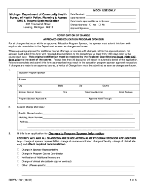 BHPPA EMS 136r State of Michigan Michigan  Form