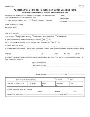 2 12% Homestead Exemption Application Form Dte 105c