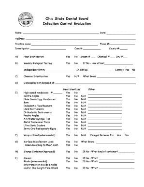 Infection Control Tracking Forms Printable