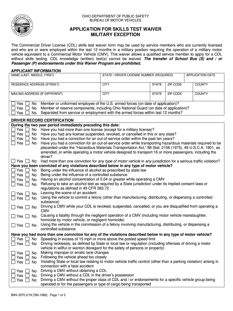  Ohio Cdl Self Certification 2012-2024