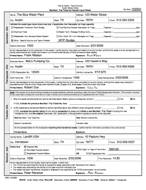 Trip Ticket Form