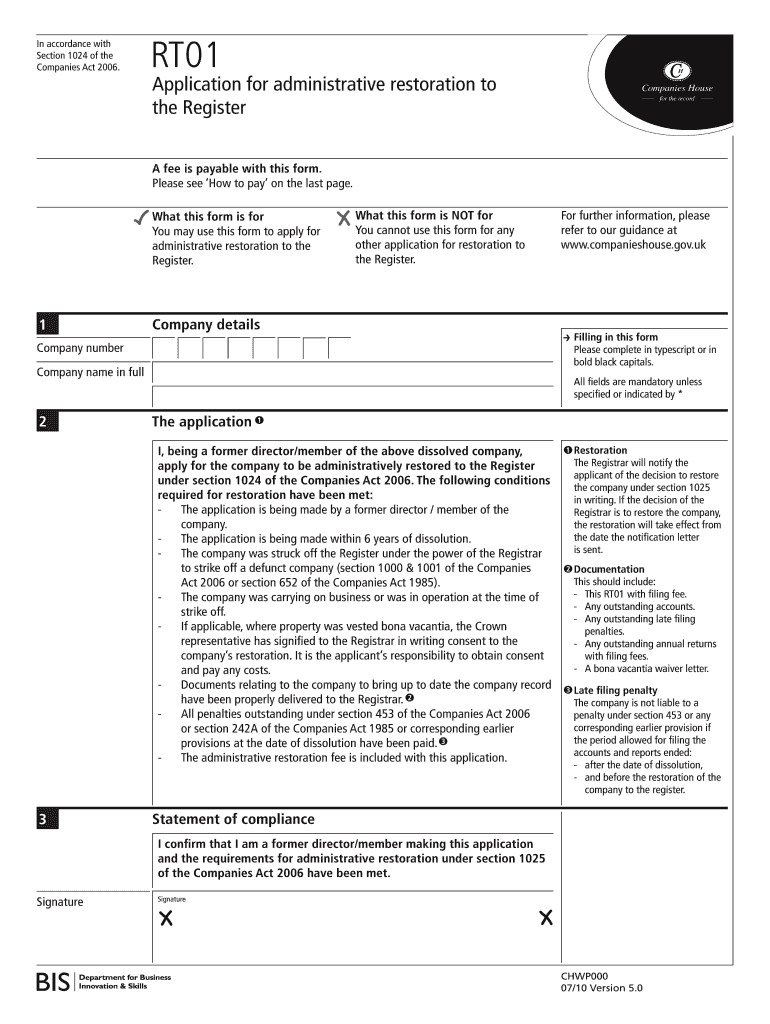 Rt01 Form