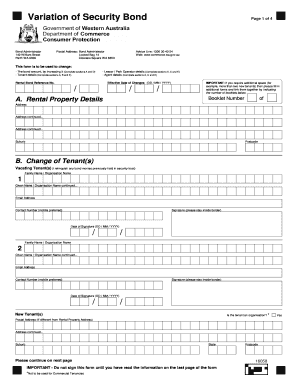 Bond Variation Form