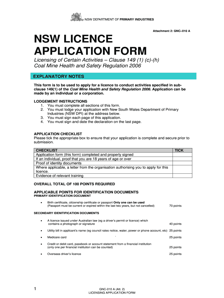 Gnc Application Print Out  Form