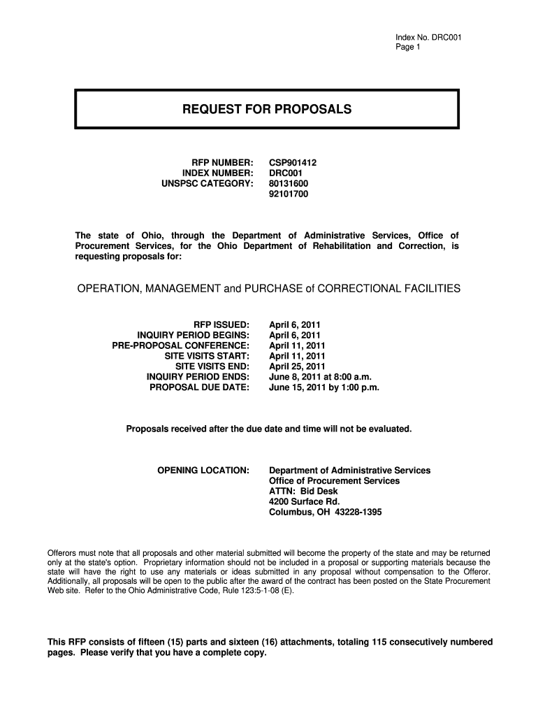 View CSP901412 PDF State Procurement State of Ohio Procure Ohio  Form