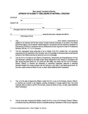 Affidavit of Next of Kin Form New Jersey