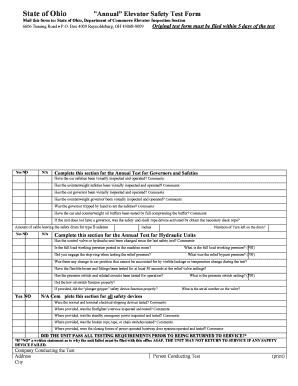 Ohio Elevator Forms