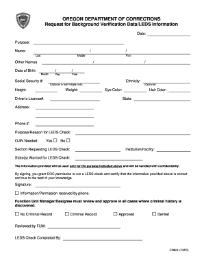 State of Oregon Womens Prison Visitor Forms